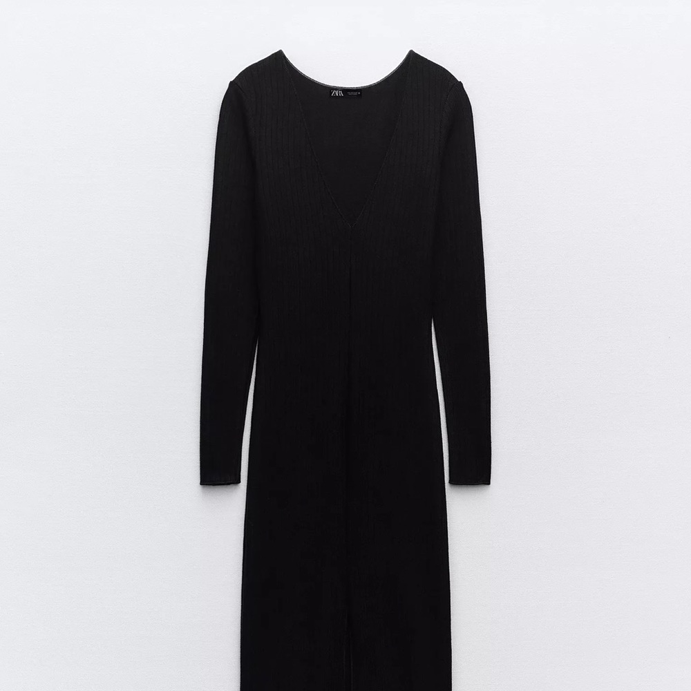 Zara Black Long Sleeve Dress